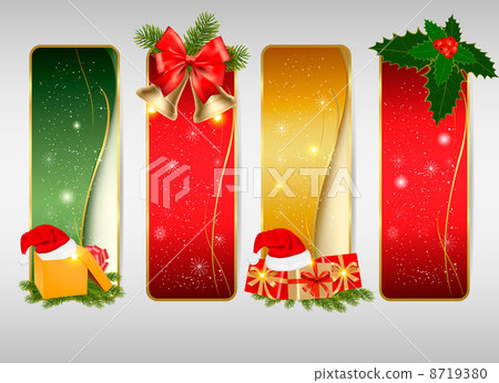 Set of winter christmas banners. Vector illustration 8719380