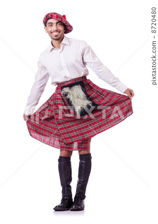 Scottish traditions concept with person wearing kilt Scottish traditions concept with person wearing kilt 8720480