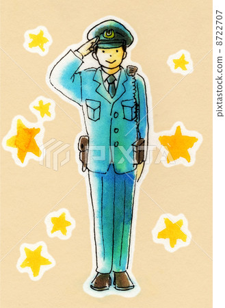 警察'敬禮！' 8722707
