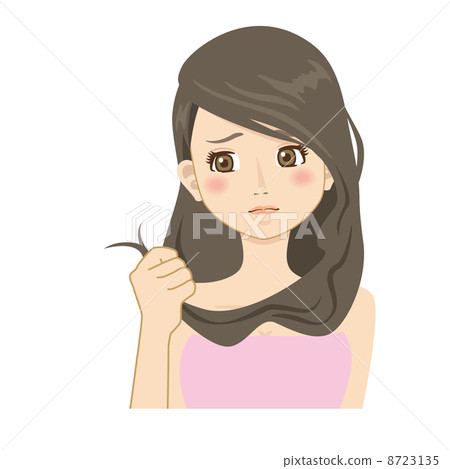 Hair tip split hair damaged hair 8723135