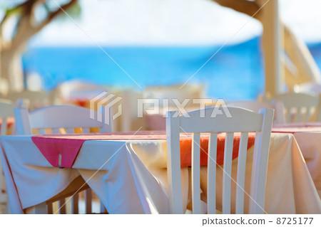 empty table at an street sea restaurant empty table at an street sea restaurant 8725177