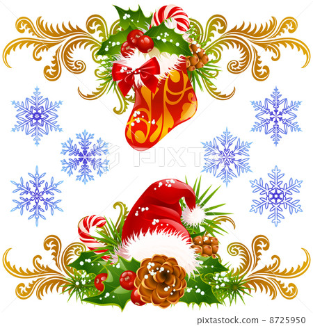 Christmas design elements set Christmas design elements set 8725950