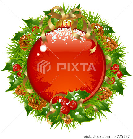 Vector Xmas circle frame 8725952