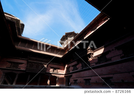 Carved wooden old Royal Palace. Nepal 8726166