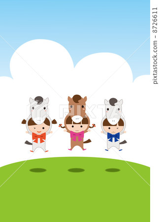 孩子穿著孩子在下午 8726611