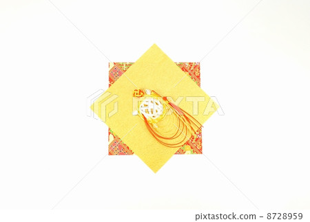 New Year's Card Material · Tortoise of red and white gold water tile · White back to 2 kinds of Japanese paper lateral position · postcard correspondence ratio 8728959