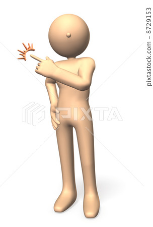 A character pointing to the upper left corner A character pointing to the upper left corner 8729153