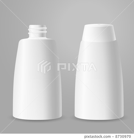 White plastic opened and closed bottles 8730970