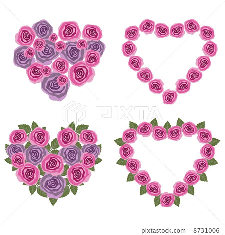 Hearts flower set 02 Hearts flower set 02 8731006