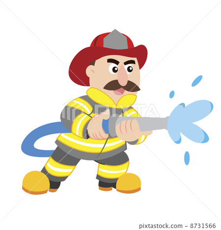 an illustration of cartoon fireman ,vector an illustration of cartoon fireman ,vector 8731566