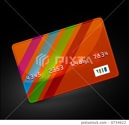 Vector bright credit card icon 8734622