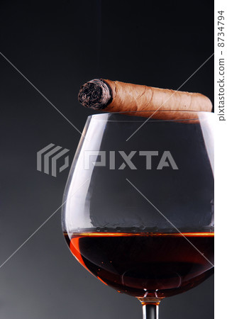 Glass of cognac 8734794