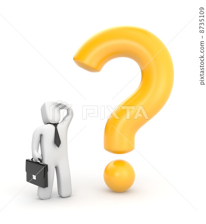 Businessman and question 8735109
