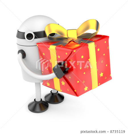 Robot with gift box 8735119