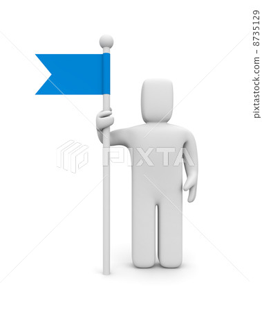 Person with flag 8735129