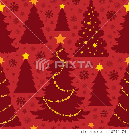 Christmas seamless background 4 - Stock Illustration [8744474] - PIXTA