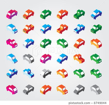 Simple web icon in vector: isometric transport 8749044