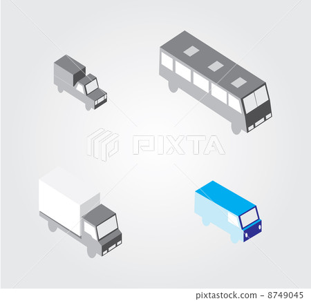 Simple web icon in vector: isometric transport 8749045