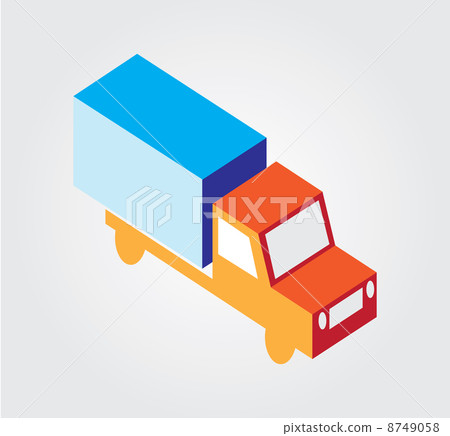 Simple web icon in vector: isometric transport 8749058