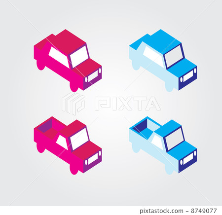 Simple web icon in vector: isometric transport 8749077