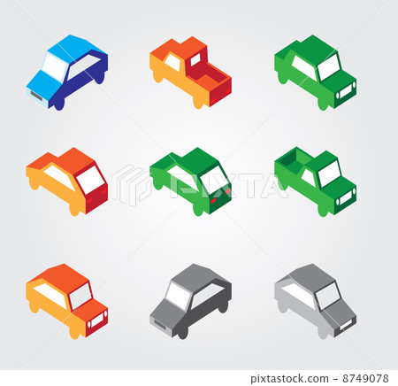 Simple web icon in vector: isometric transport 8749078