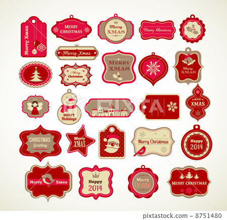 Xmas set - labels, tags and decorative elements Xmas set - labels, tags and decorative elements 8751480
