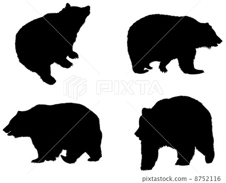Detailed bear's silhouettes Detailed bear's silhouettes 8752116