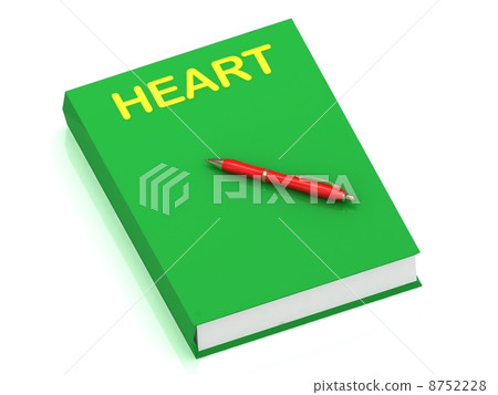 HEART inscription on cover book 8752228