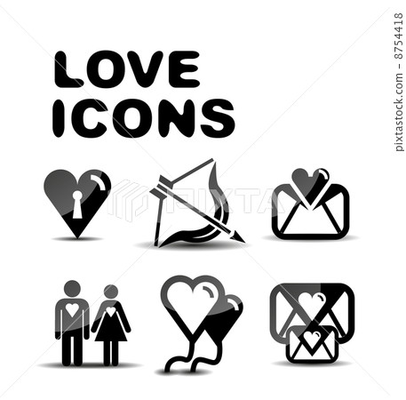 Love glossy icon set. Vector illustration Love glossy icon set. Vector illustration 8754418