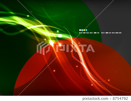 Abstract glowing lines - Stock Illustration [8754792] - PIXTA