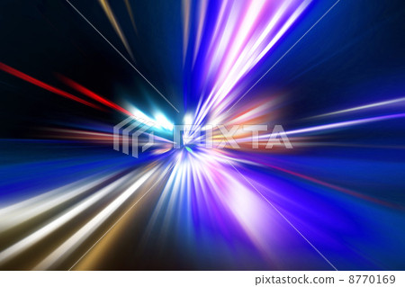 speed motion on night road 8770169