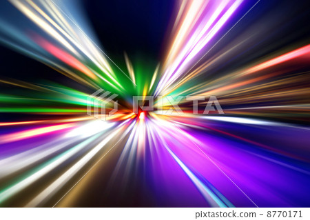 speed motion on night road 8770171