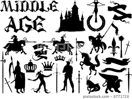 silhouettes and icons on the medieval theme silhouettes and icons on the medieval theme 8771728