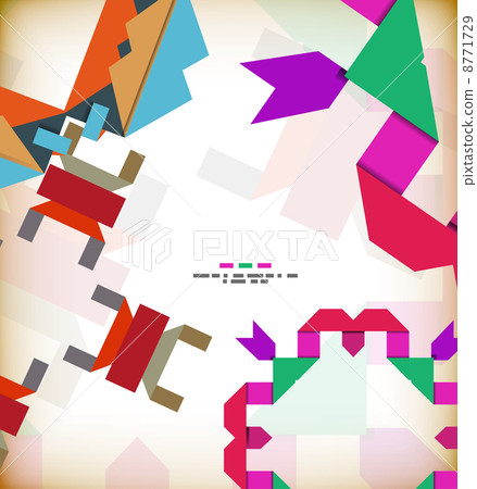 Vector geometric vintage retro pattern background 8771729