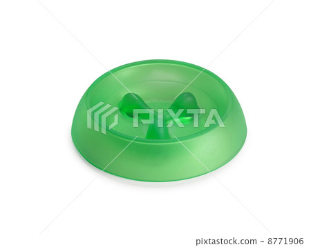 green pets bowl isolated on white 8771906