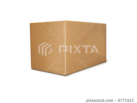 Cardboard box on a white background close up 8771925