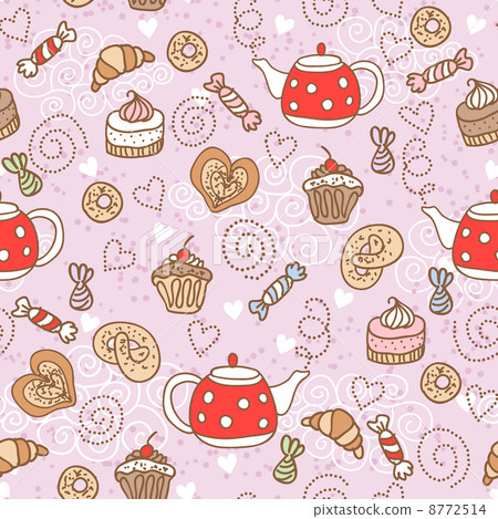 Seamless pattern with sweets 8772514