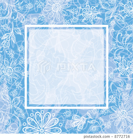 Floral background with the frame 8772716