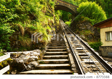 Funicular rail near Reichenbach Funicular rail near Reichenbach 8773388