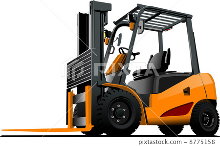 Lift truck. Forklift. Vector illustration 8775158