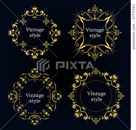 Collection of four vector frames with sample text. 8775162