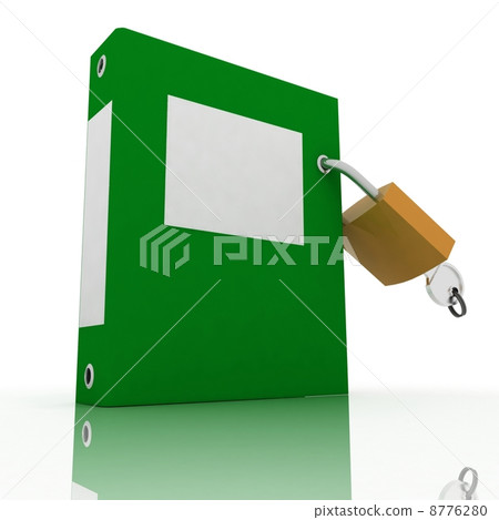 folder with the lock on a white background folder with the lock on a white background 8776280