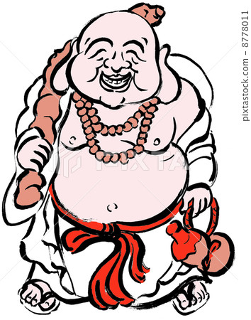 Having an ink painting cloth bag 8778011