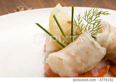 Sea Bass rolls with tomatoes Sea Bass rolls with tomatoes 8778192