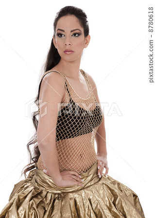Portrait of attractive woman performing dance 8780618
