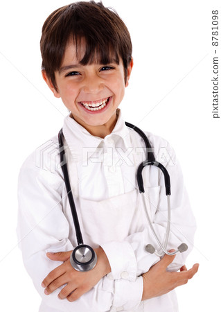 Little cacasian boy wearing doctor coat Little cacasian boy wearing doctor coat 8781098