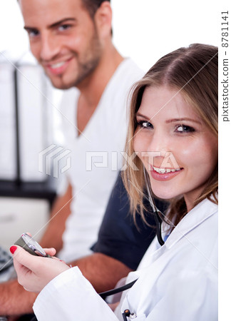 Female doctor checking blood pressure 8781141