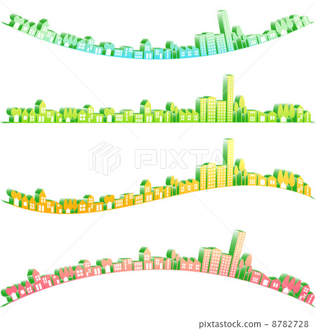 柔和的色彩城市景觀 柔和的色彩城市景觀 8782728