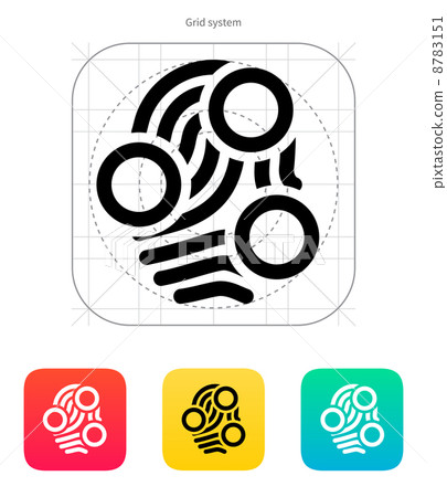 Fingerprint loop type scan icon. 8783151