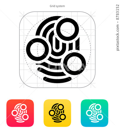 Fingerprint whorl type scan icon. Fingerprint whorl type scan icon. 8783152